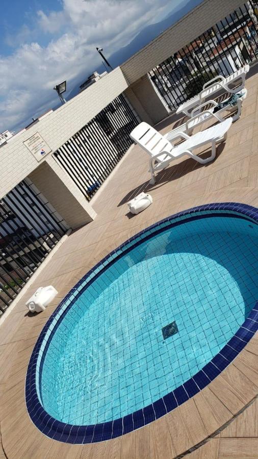 Flat Completo Novo A 350M Da Praia Com Piscina São Vicente Exterior foto